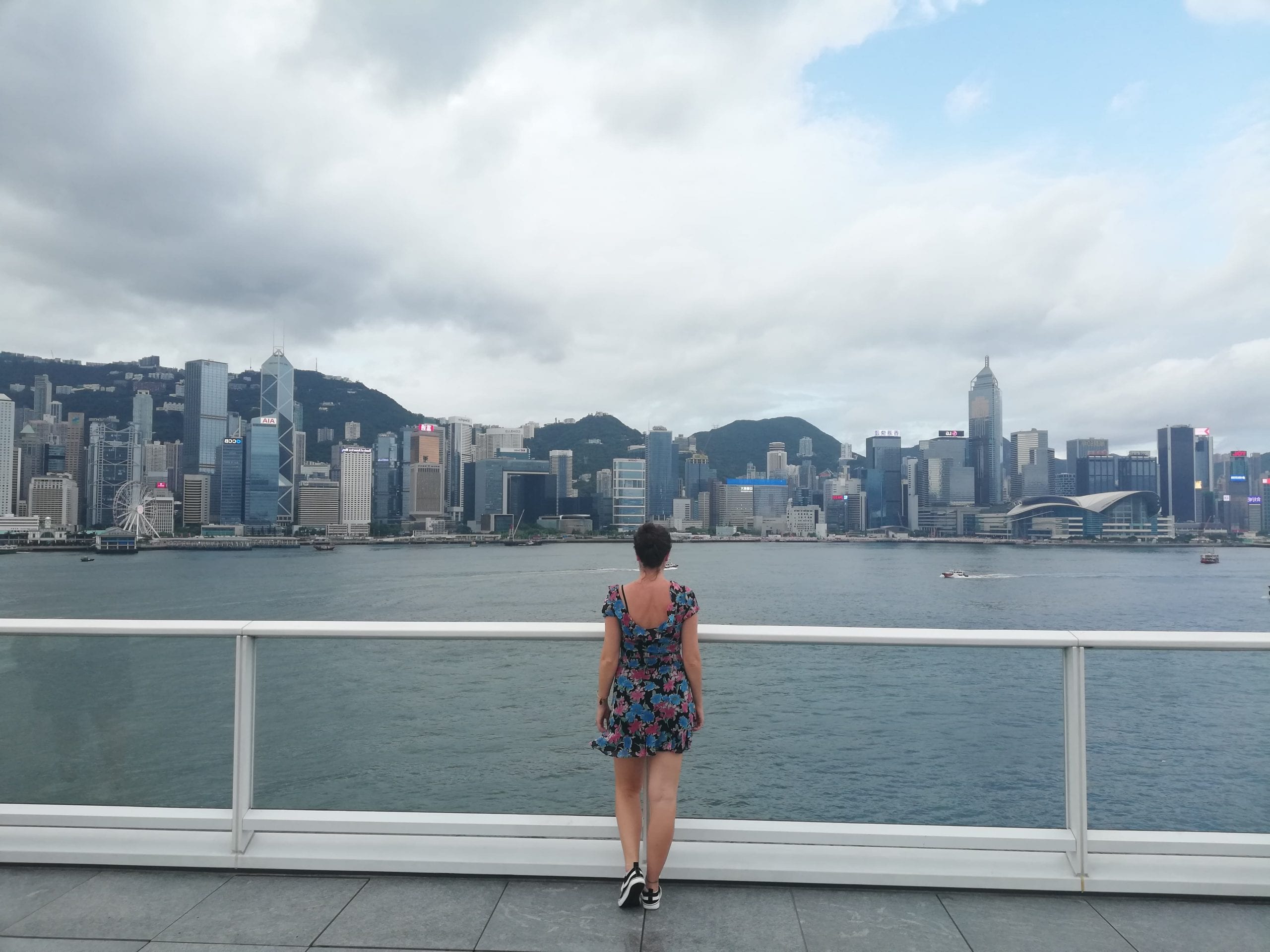 view from harbor city shopping centre car park