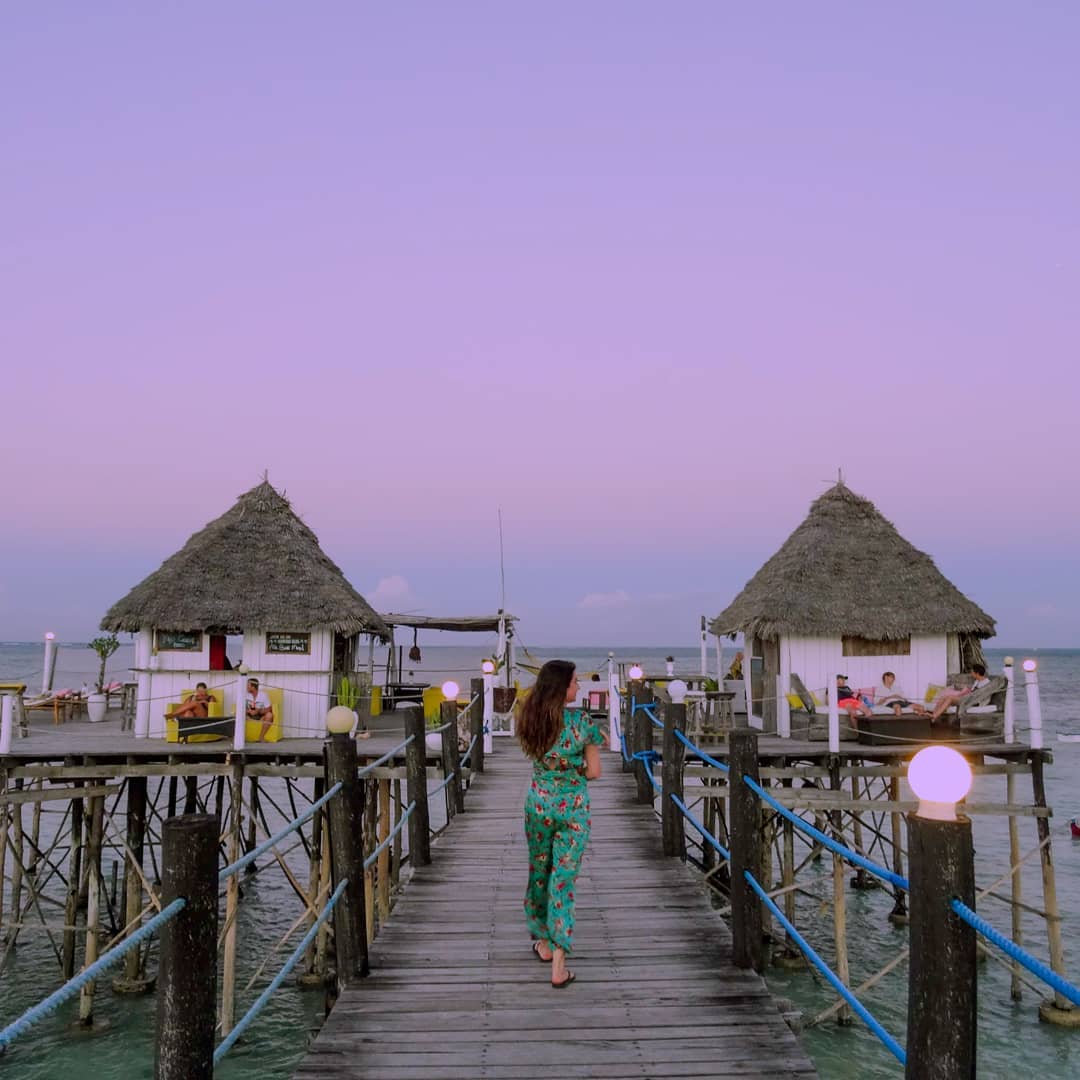sunset on jambiani beach