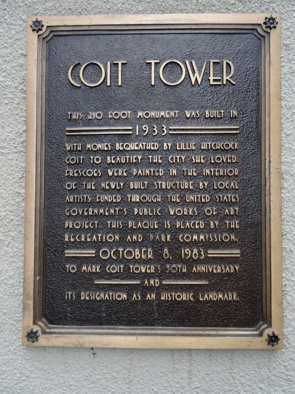 coit tower sign
