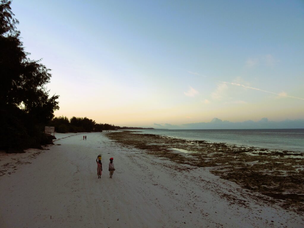 local women on jambiani beach