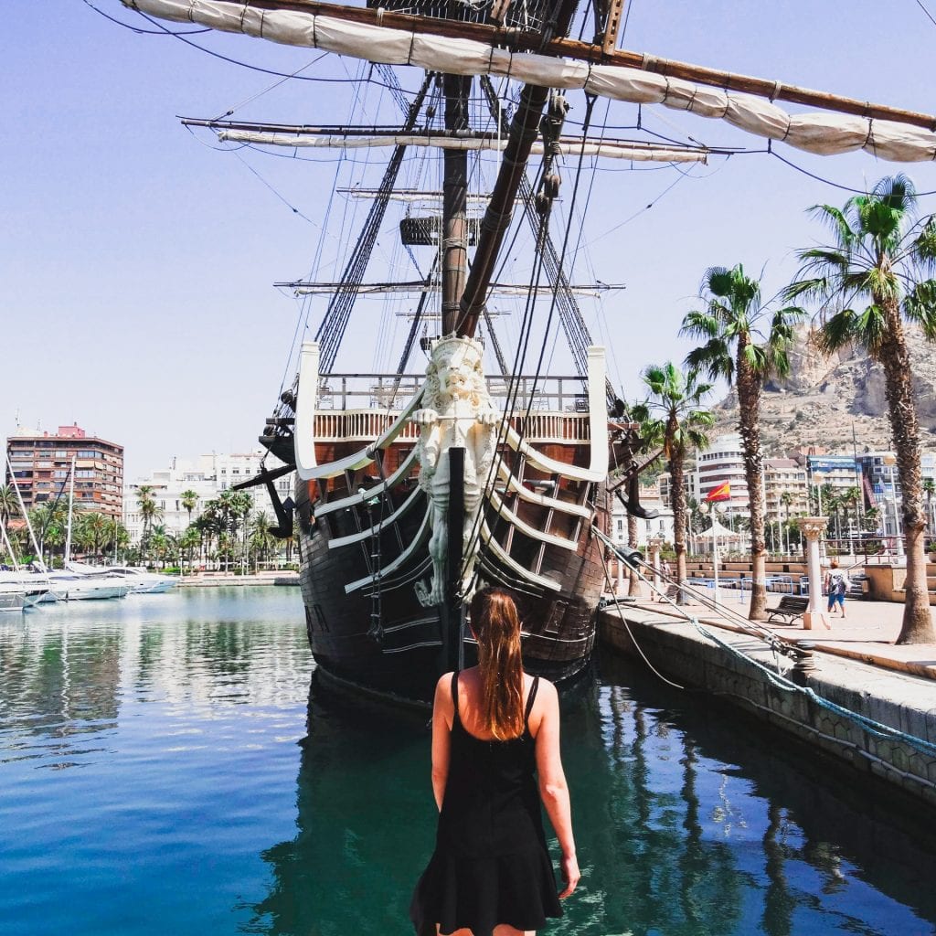 a pirate ship in alicante harbour