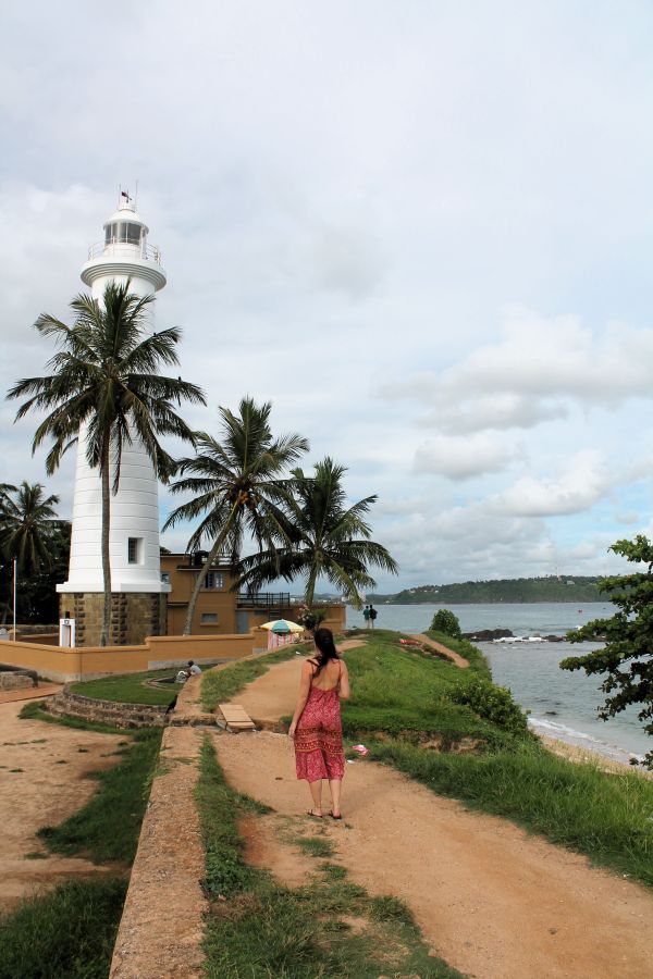 lady at galle lighthouse