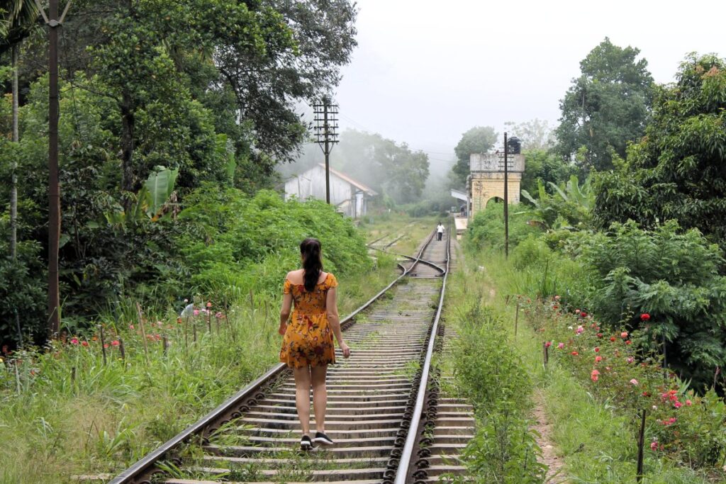 me on train tracks ella