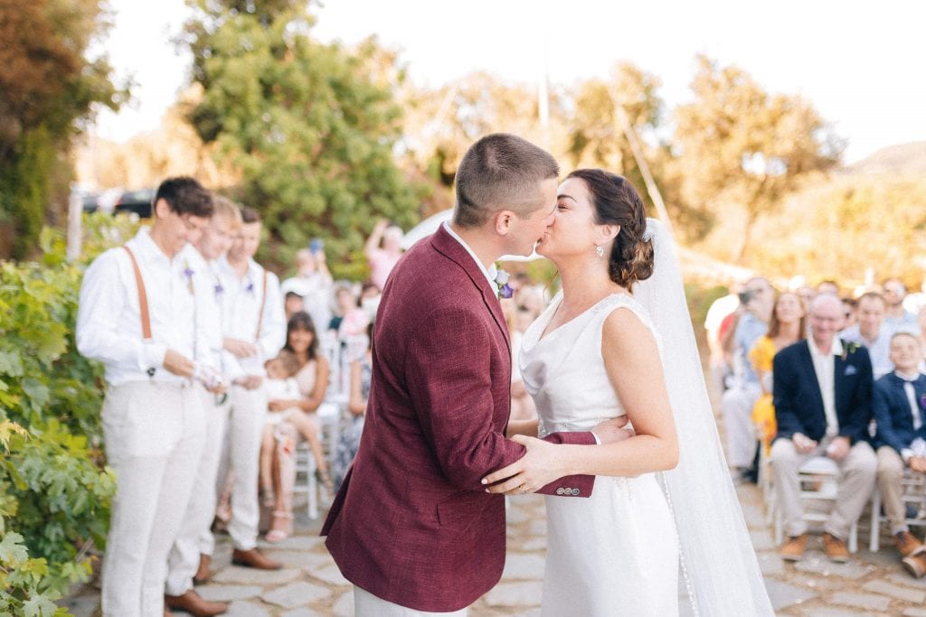Outdoor wedding ceremony Cinque Terre 