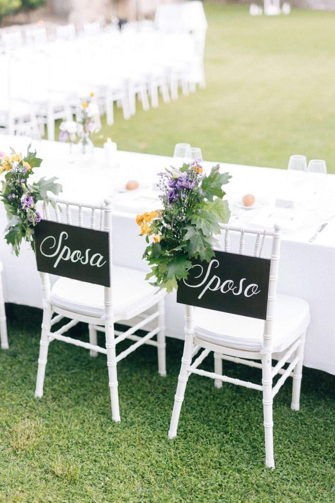 Sposo sposa signs for wedding 