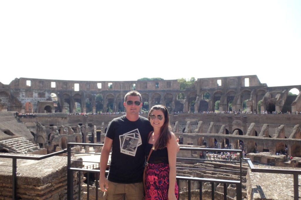 us at collosseum in rome