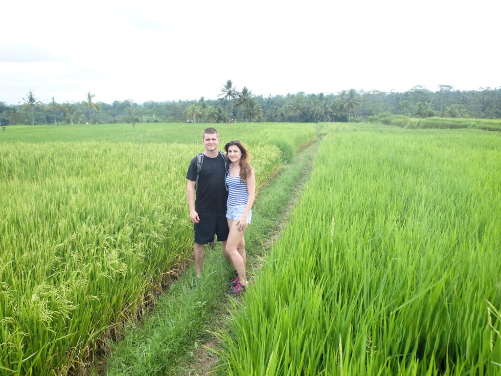 rice paddie ubud couple