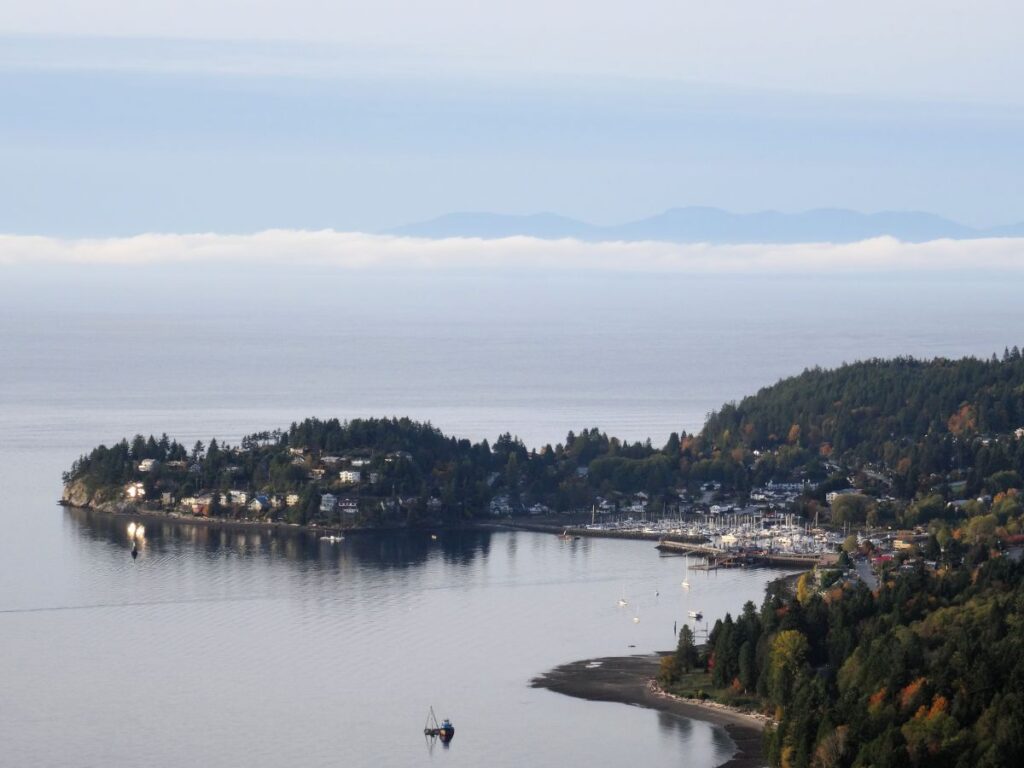 vancouver island village view above