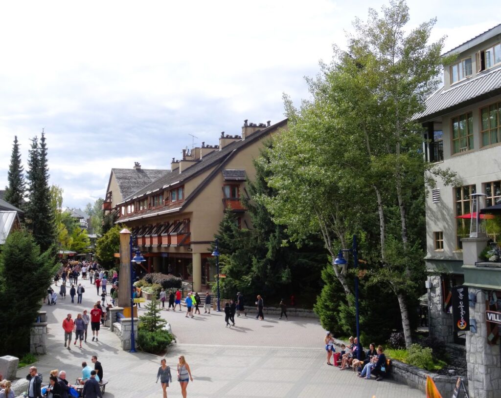 whistler village in the summer