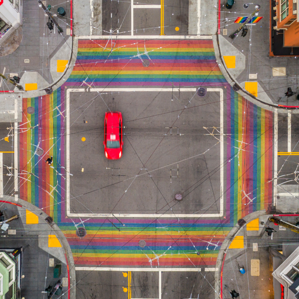rainbow sidewalks castro san francisco