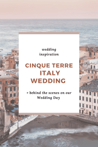 A detailed description of our recent wedding in Cinque Terre including how we planned it from abroad and how we found a venue.